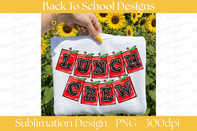 Lunch Crew PNG, Back To School, School Cafeteria Team Shirt Design, Sublimation Graphic, Digital Download Sublimation Keepsake Treasures Designs LLC. 