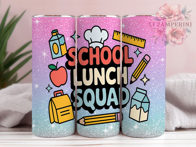Lunch Lady School Squad Funny Kitchen Tumbler, School Lunch Squad Design, 20oz Tumbler Sublimation, Funny Cafeteria Tumbler, School Staff Gift Tumbler, Kitchen Crew Tumbler Wrap Sublimation Li Zamperini 
