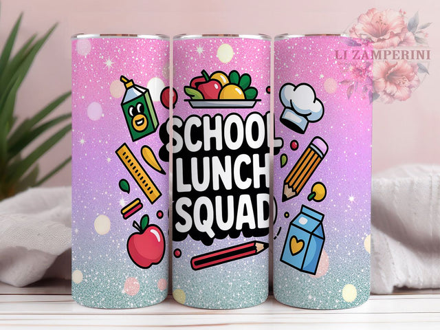 Lunch Lady School Squad Funny Kitchen Tumbler, School Lunch Squad Design, 20oz Tumbler Sublimation, Funny Cafeteria Tumbler, School Staff Gift Tumbler, Kitchen Crew Tumbler Wrap Sublimation Li Zamperini 