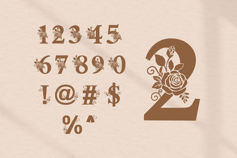 Lunéa | Floral Monogram Font Font Mozzatype 