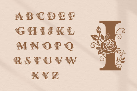 Lunéa | Floral Monogram Font Font Mozzatype 