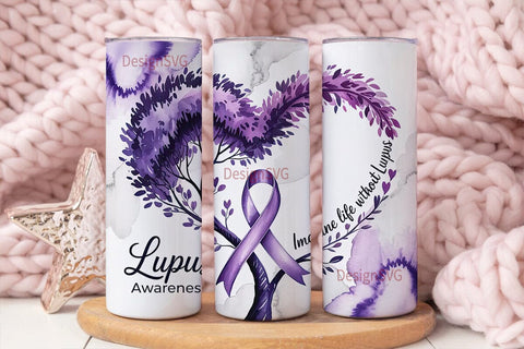 Lupus Awareness 20oz Tumbler Wrap Sublimation DesignSVG 