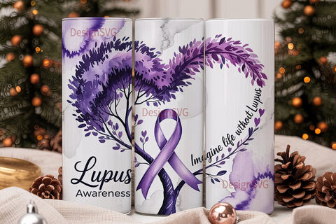Lupus Awareness 20oz Tumbler Wrap Sublimation DesignSVG 