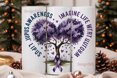 Lupus Awareness 20oz Tumbler Wrap Sublimation DesignSVG 
