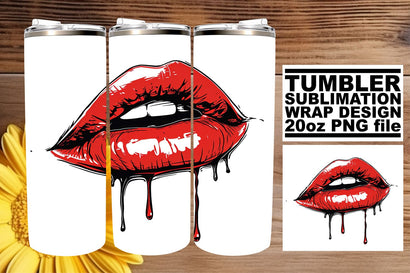 Luscious Lip Print Tumbler Sublimation Sublimation afrosvg 
