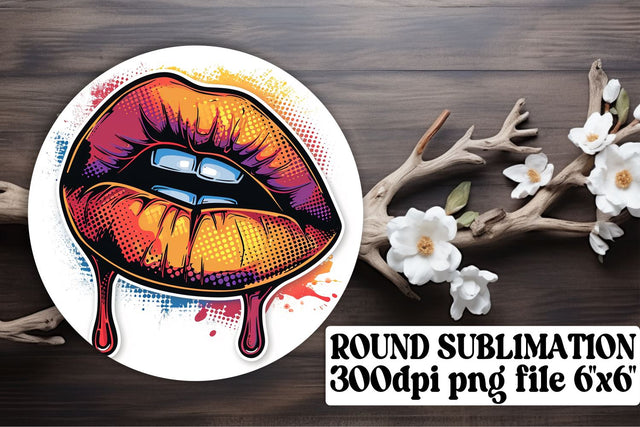 Luscious Lips Artistry Kit: Vibrant Sublimation Collection with Keychains Sublimation afrosvg 