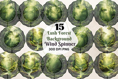 Lush Forest Background Wind Spinner Sublimation Regulrcrative 