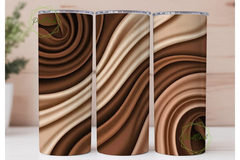 Luxurious Brown Silk 20oz Tumbler Wrap Sublimation PixelChick 