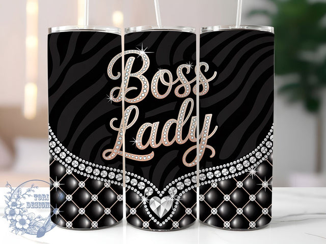 Luxury Diamond Boss Lady Tumbler Wrap, Glam Bling, Diamond Theme, Boss Lady, Sparkle Design, Bold Wrap, Sublimation Design Sublimation ToriDesigns 