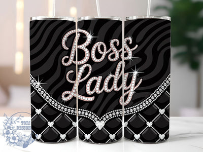 Luxury Diamond Boss Lady Tumbler Wrap, Glam Bling, Diamond Theme, Boss Lady, Sparkle Design, Bold Wrap, Sublimation Design Sublimation ToriDesigns 