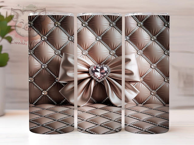 Luxury Glam Bling Coquette Tumbler, Fancy Coquette Sublimation Design, Elegant Cup Art, 20oz Stylish Tumbler, Chic Glam Mug, Sparkly Coquette Cup, Seamless Fancy Wrap Sublimation Lara' s Designs 