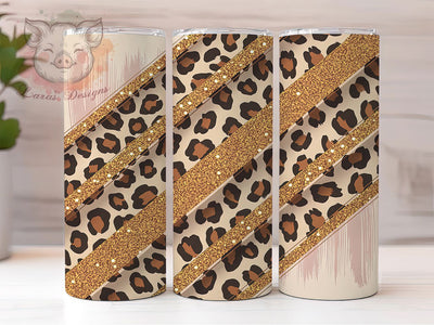 Luxury Glitter Leopard Tumbler, Gold Animal Print, Sparkle Pattern Cup, Cheetah Print Design, Glamour Animal Art, Fashion Print Tumbler, Luxury Leopard Design Sublimation Lara' s Designs 