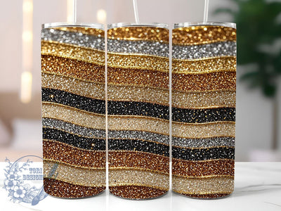 Luxury Glitter Stripe 20oz Tumbler, Glitter Stripe Motif, Luxury Art Design, Glam Theme, Elegant Accent, Chic Charm, Sublimation Wrap, 20oz Tumbler Sublimation ToriDesigns 