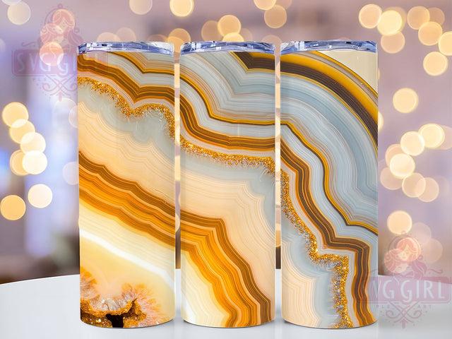 Luxury Gold Agate Stone Tumbler, Gold Texture Pattern, Luxury Crystal Design, 20Oz Sublimation Wrap, Glam Rock Art, Elegant Mineral Texture, Tumbler Sublimation Sublimation SvggirlplusArt 