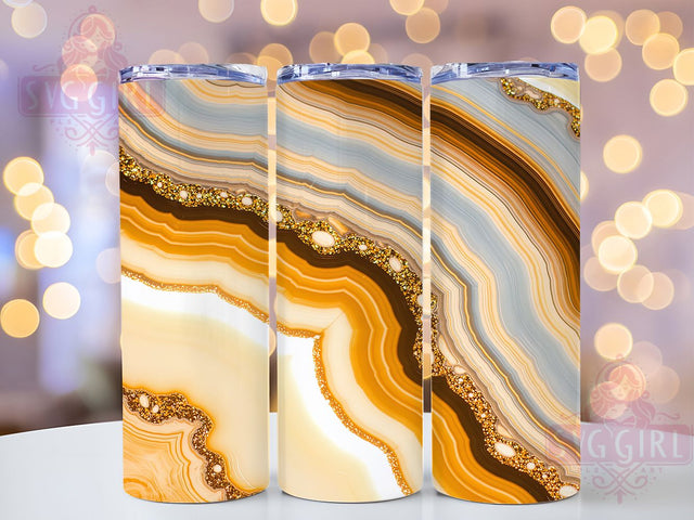 Luxury Gold Agate Stone Tumbler, Gold Texture Pattern, Luxury Crystal Design, 20Oz Sublimation Wrap, Glam Rock Art, Elegant Mineral Texture, Tumbler Sublimation Sublimation SvggirlplusArt 