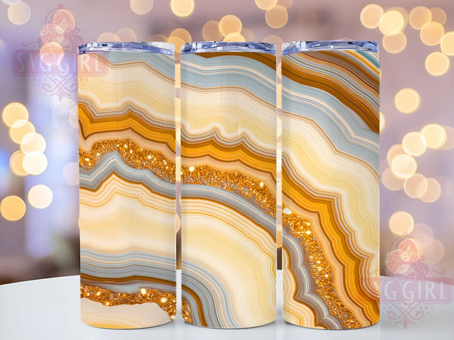 Luxury Gold Agate Stone Tumbler, Gold Texture Pattern, Luxury Crystal Design, 20Oz Sublimation Wrap, Glam Rock Art, Elegant Mineral Texture, Tumbler Sublimation Sublimation SvggirlplusArt 