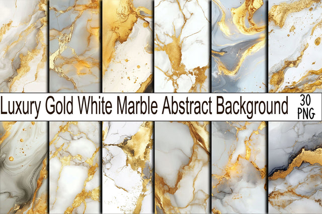 Luxury Gold White Marble Abstract Background Digital Pattern SVGArt 