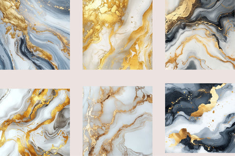 Luxury Gold White Marble Abstract Background Digital Pattern SVGArt 