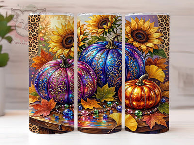 Luxury Leopard Pumpkin 20oz Tumbler, Luxury Leopard, Pumpkin Gourd, Elegant Fall, 20oz Tumbler Wrap, Sublimation Design, Glamorous Harvest, Digital Download Sublimation Lara' s Designs 