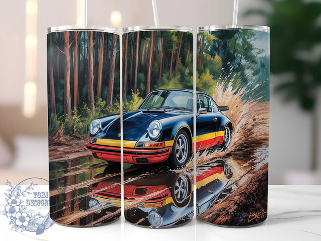 Luxury Porsche Enthusiast Tumbler, Sports Car Tumbler, Luxury Auto Design, Car Enthusiast Present, Racing Fan Cup, German Car Gift, Sublimation Template Sublimation ToriDesigns 