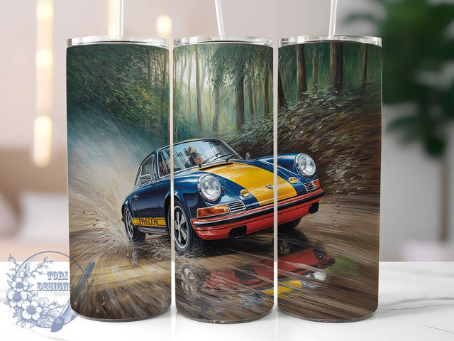 Luxury Porsche Enthusiast Tumbler, Sports Car Tumbler, Luxury Auto Design, Car Enthusiast Present, Racing Fan Cup, German Car Gift, Sublimation Template Sublimation ToriDesigns 