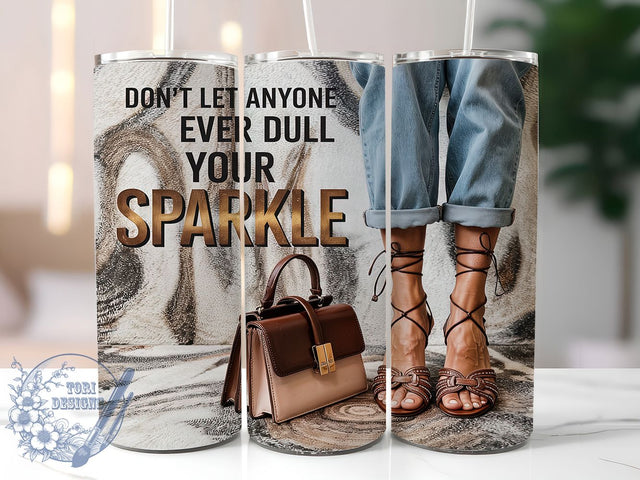 Luxury Sparkle Quote 20oz Tumbler Wrap, Sparkle Quote Design, 20oz Sublimation Wrap, Motivational Tumbler, Glittering Drinkware, Inspirational Quote Cup, Self-Love Tumbler Sublimation ToriDesigns 