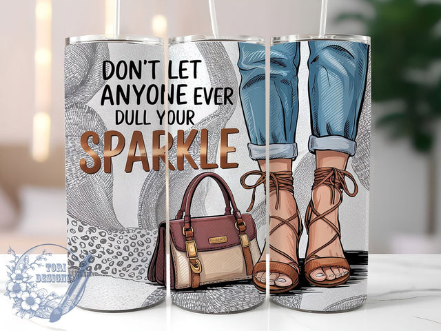Luxury Sparkle Quote 20oz Tumbler Wrap, Sparkle Quote Design, 20oz Sublimation Wrap, Motivational Tumbler, Glittering Drinkware, Inspirational Quote Cup, Self-Love Tumbler Sublimation ToriDesigns 
