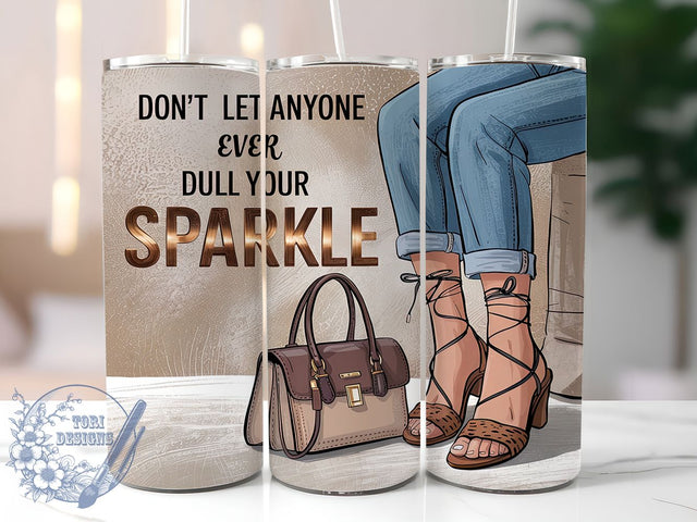 Luxury Sparkle Quote 20oz Tumbler Wrap, Sparkle Quote Design, 20oz Sublimation Wrap, Motivational Tumbler, Glittering Drinkware, Inspirational Quote Cup, Self-Love Tumbler Sublimation ToriDesigns 