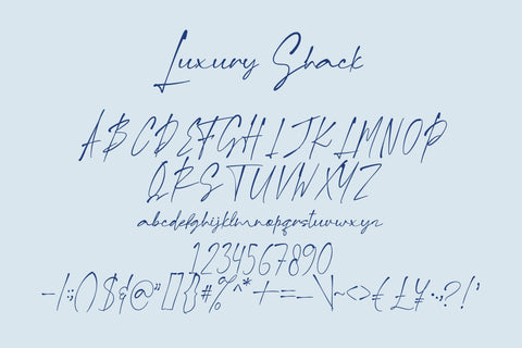 LuxuryShack Font gatype 