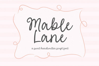 Mable Lane - Handwritten Script Font Font KA Designs 