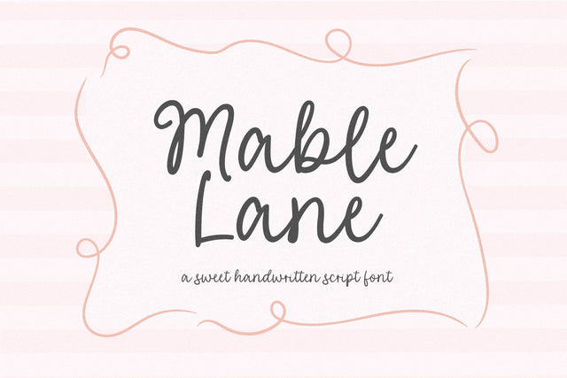 Mable Lane - Handwritten Script Font Font KA Designs 