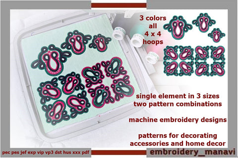 Machine embroidery designs patterns for decorating accessories and home decor Embroidery/Applique DESIGNS Embroidery Manavi 05 