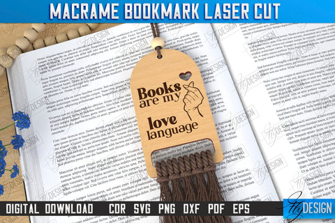 Macrame Bookmarks Laser Cut Bundle | Book Marker | Page Holder | Boho Design | CNC Files SVG Fly Design 