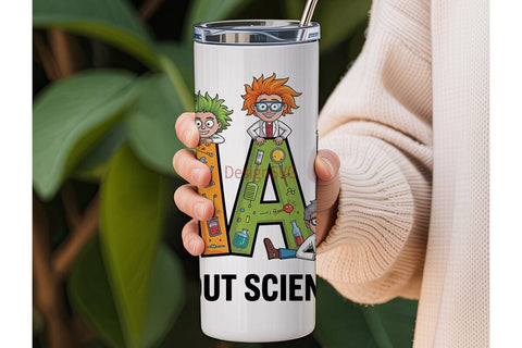 Mad About Science 20oz Tumbler Wrap Sublimation DesignSVG 