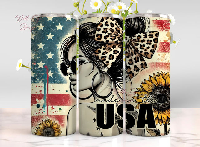 Made in the USA 20oz Skinny Sublimation Design, Instant Digital Download PNG Sublimation WillowSageDesign 