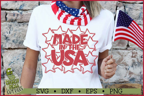 Made in the USA Stars Patriotic SVG File SVG Crunchy Pickle 