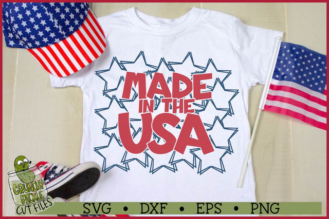 Made in the USA Stars Patriotic SVG File SVG Crunchy Pickle 