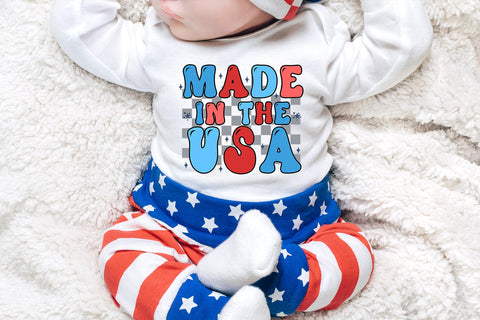 Made in USA I Patriotic Shirts Kids Sublimation I July 4 Kids Tshirt PNG Sublimation Happy Printables Club 