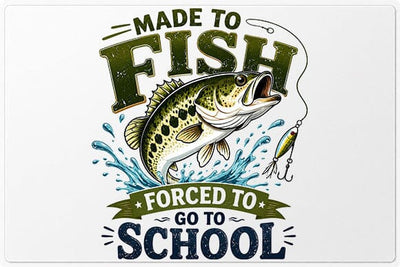 Made To Fish Forced To Go To School PNG | Funny Fishing Design SVG BillahCrafts 