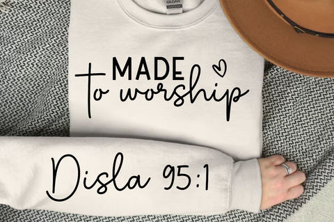 Made to worship Sleeve SVG Design, Christian Sleeve SVG, Faith SVG Design, Jesus Sleeve SVG SVG Regulrcrative 