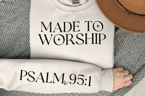 Made to worship Sleeve SVG Design, Christian Sleeve SVG, Faith SVG Design, Jesus Sleeve SVG SVG Regulrcrative 