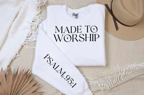 Made to worship Sleeve SVG Design, Christian Sleeve SVG, Faith SVG Design, Jesus Sleeve SVG SVG Regulrcrative 