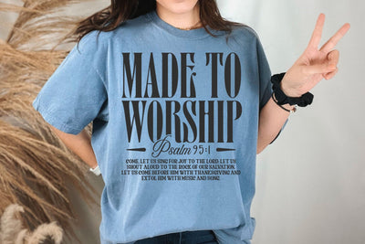 Made To Worship SVG , Psalm 95:1 svg, Christian svg, Religious svg, Jesus svg, Worship svg, Bible Verse svg, Worthy svg, Faith svg SVG DesignDestine 