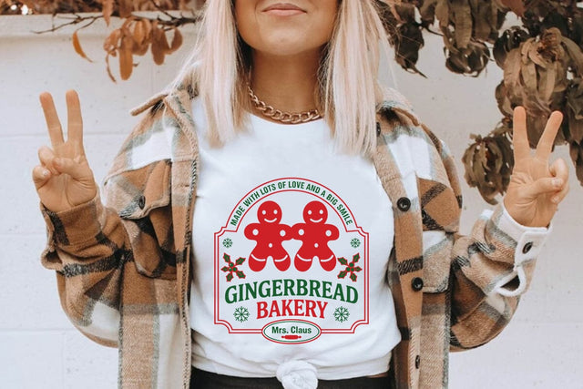 Made With Lots Of Love And A Big Smile Gingerbread Bakery Mrs Claus SVG Angelina750 