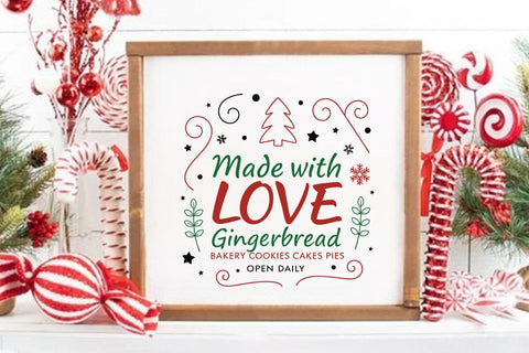 Made with love gingerbread bakery cookies cakes pies open daily 2 SVG Angelina750 