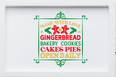Made with love gingerbread bakery cookies cakes pies open daily SVG Angelina750 