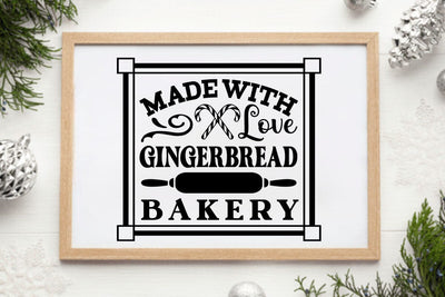 Made with love gingerbread bakery SVG Angelina750 