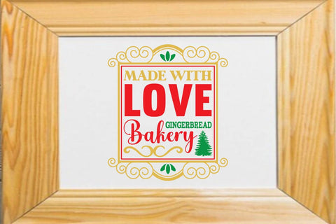 Made with love gingerbread bakery SVG Angelina750 