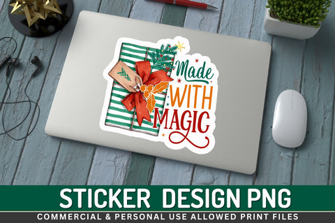 Made with magic Sticker Design Sublimation Regulrcrative 