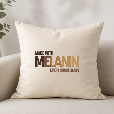 Made With Melanin Embroidery Design – Every Shade Slays Black Pride Typography Machine Embroidery File Embroidery/Applique DESIGNS PatternFeed8 